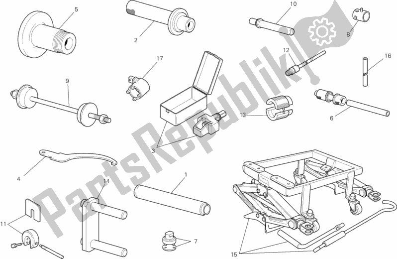 All parts for the Workshop Service Tools, Frame of the Ducati Monster 796 Anniversary USA 2013